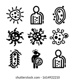 microbe icon isolated sign symbol vector illustration - Collection of high quality black style vector icons
