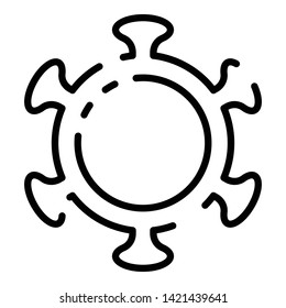 Microbe icon. Outline microbe vector icon for web design isolated on white background