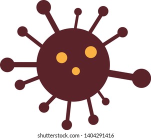 Microbe icon in trendy flat style isolated on white background