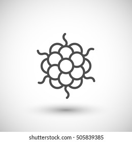 Microbe line icon