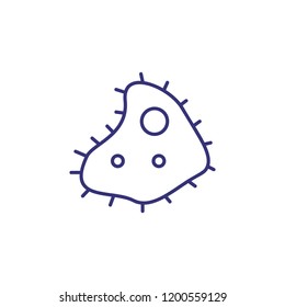 Microbe line icon. Science, biology, investigation. Science concept. Vector illustration for topics like science, investigation, biology.