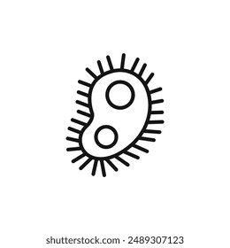 Microbe logo sign vector outline