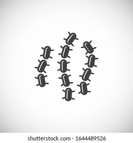 Icono relacionado con Microbe en segundo plano para diseño gráfico y web. Símbolo de concepto de ilustración creativa para aplicación web o móvil.