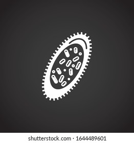 Microbe related icon on background for graphic and web design. Creative illustration concept symbol for web or mobile app.