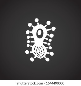 Microbe related icon on background for graphic and web design. Creative illustration concept symbol for web or mobile app.