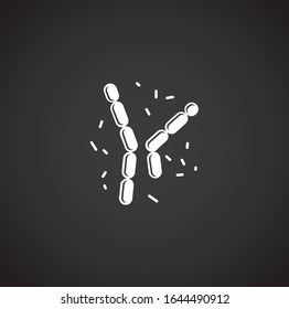 Microbe related icon on background for graphic and web design. Creative illustration concept symbol for web or mobile app.