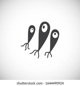 Microbe related icon on background for graphic and web design. Creative illustration concept symbol for web or mobile app.