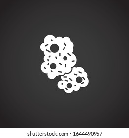 Icono relacionado con Microbe en segundo plano para diseño gráfico y web. Símbolo de concepto de ilustración creativa para aplicación web o móvil.
