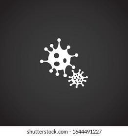 Microbe related icon on background for graphic and web design. Creative illustration concept symbol for web or mobile app.