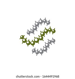 Microbe related icon on background for graphic and web design. Creative illustration concept symbol for web or mobile app.
