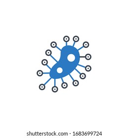 Microbe related vector glyph icon. Isolated on white background. Vector illustration.