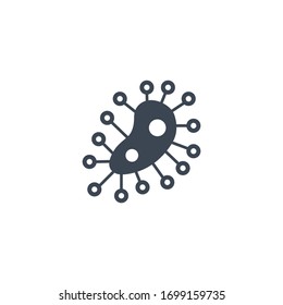Microbe related vector glyph icon. Isolated on white background. Vector illustration.