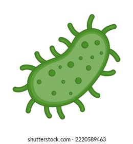 Microbe Sign Emoji Icon Illustration. Virus Vector Symbol Emoticon Design Clip Art Sign Comic Style.