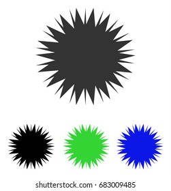 Microbe Spore vector pictogram. Illustration style is a flat iconic colored symbol with different color versions.