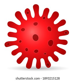 Microbe Vector Cartoon Isolated On White Background, Germ Microbe Icon