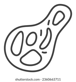 Microbe vector concept outline icon or sign