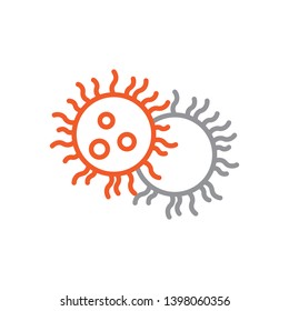 microbe, virus icon, logo, illustration vector template