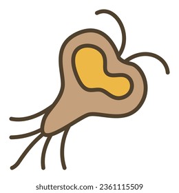 Microbe Virus vector Microbiology Science concept colored icon or design element 