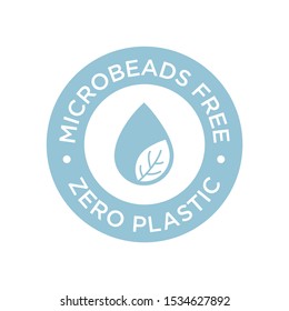 Microbeads free icon. Zero plastic symbol.