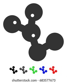 Microbes Colony flat vector pictogram with colored versions. Color microbes colony icon variants with black, gray, green, blue, red.