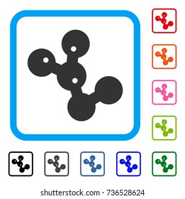 Microbes Colony icon. Flat grey iconic symbol in a light blue rounded squared frame. Black, gray, green, blue, red, orange color variants of Microbes Colony vector. Designed for web and app UI.