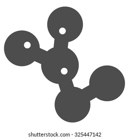 Microbes Colony vector icon. Style is flat symbol, gray color, rounded angles, white background.