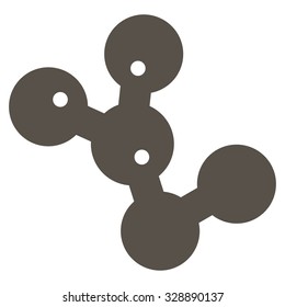 Microbes Colony vector icon. Style is flat symbol, grey color, rounded angles, white background.
