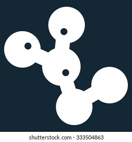 Microbes Colony vector icon. Style is flat symbol, white color, rounded angles, dark blue background.