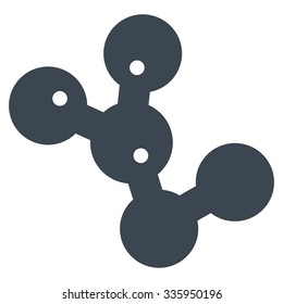 Microbes Colony vector icon. Style is flat symbol, smooth blue color, rounded angles, white background.