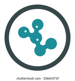 Microbes Colony vector icon. Style is bicolor flat rounded symbol, soft blue colors, rounded angles, white background.