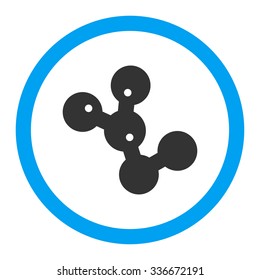 Microbes Colony vector icon. Style is flat rounded symbol, bright colors, rounded angles, white background.