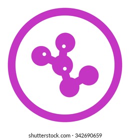 Microbes Colony vector icon. Style is flat rounded symbol, violet color, rounded angles, white background.