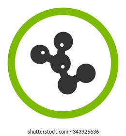 Microbes Colony vector icon. Style is bicolor flat rounded symbol, eco green and gray colors, rounded angles, white background.