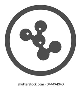 Microbes Colony vector icon. Style is flat rounded symbol, gray color, rounded angles, white background.