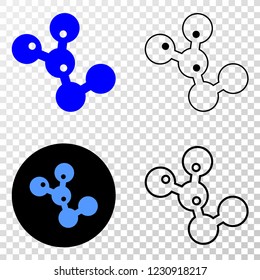 Microbes EPS vector pictograph with contour, black and colored versions. Illustration style is flat iconic symbol on chess transparent background.