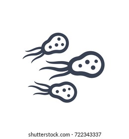 microbes icon on white