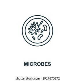 Microbes icon. Simple element from hygiene collection. Creative Microbes icon for web design, templates, infographics and more