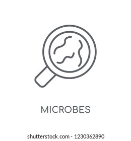 microbes linear icon. Modern outline microbes logo concept on white background from Hygiene collection. Suitable for use on web apps, mobile apps and print media.