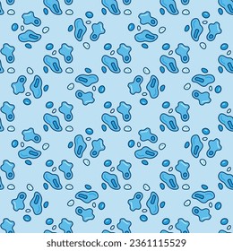Microbes vector concept blue seamless pattern or background
