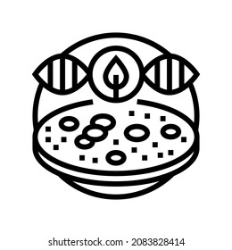 microbial ecology line icon vector. microbial ecology sign. isolated contour symbol black illustration