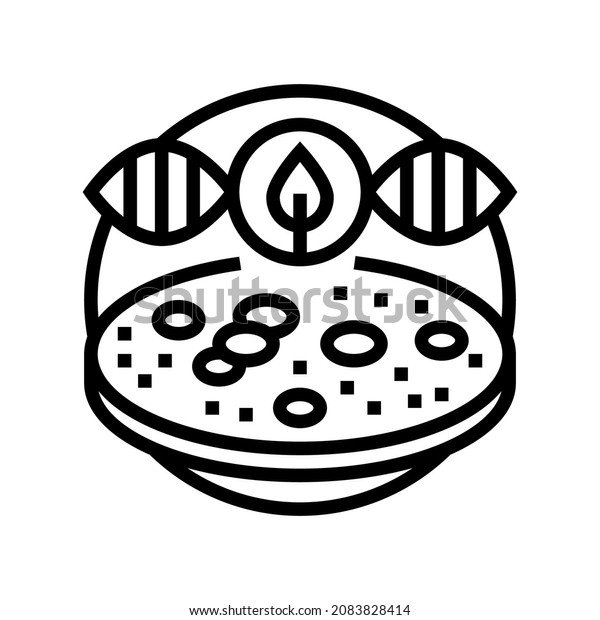 microbial ecology line icon
vector. microbial ecology sign. isolated contour symbol black
illustration