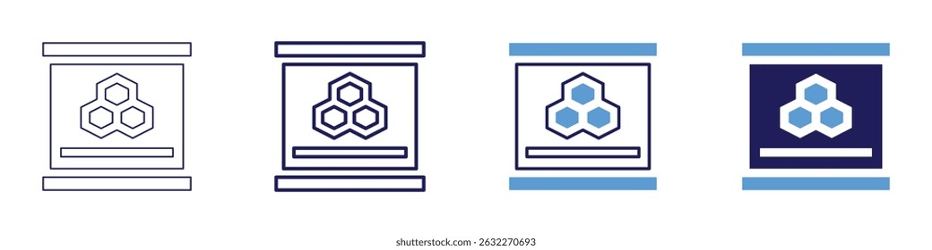 Microbial resistance icon in 4 different styles. Thin Line, Line, Bold Line, Duotone. Duotone style. Editable stroke.