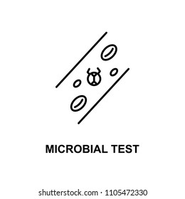 microbial test icon. Element of technologies icon with name for mobile concept and web apps. Thin line microbial test icon can be used for web and mobile. Premium icon on white background