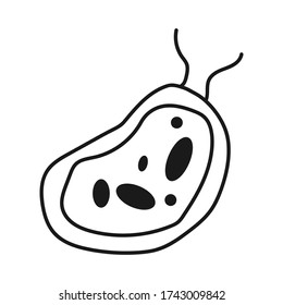 Microbial virus vector icon for websites and applications