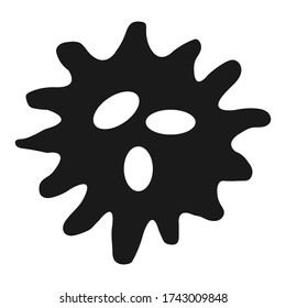 Microbial virus vector icon for websites and applications