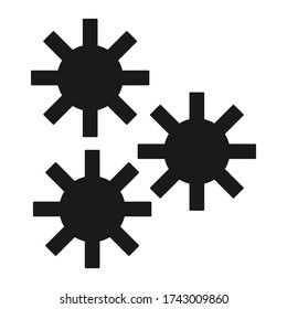 Microbial virus vector icon for websites and applications