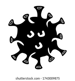 Microbial virus vector icon for websites and applications