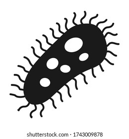 Microbial virus vector icon for websites and applications