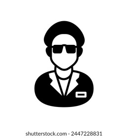 Microbiologist icon in vector. Logotype