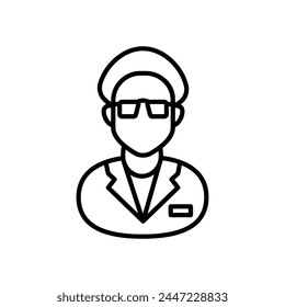 Microbiologist icon in vector. Logotype